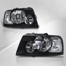 Load image into Gallery viewer, Ford Expedition 2003-2006 Factory Style Headlights Black Housing Clear Len Clear Reflector
