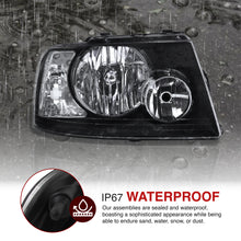 Load image into Gallery viewer, Ford Expedition 2003-2006 Factory Style Headlights Black Housing Clear Len Clear Reflector
