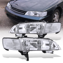 Load image into Gallery viewer, Honda Accord 1994-1997 Factory Style Headlights + Corners Chrome Housing Clear Len Clear Reflector
