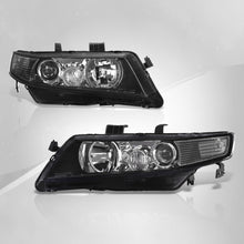 Load image into Gallery viewer, Acura TSX 2004-2008 Factory Style Headlights Black Housing Clear Len Clear Reflector
