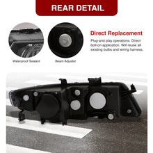 Load image into Gallery viewer, Acura TSX 2004-2008 Factory Style Headlights Black Housing Clear Len Clear Reflector
