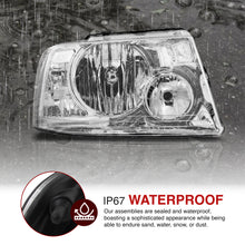 Load image into Gallery viewer, Ford Expedition 2003-2006 Factory Style Headlights Chrome Housing Clear Len Clear Reflector

