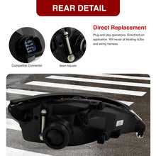 Load image into Gallery viewer, Ford Focus 2000-2004 Factory Style Headlights Black Housing Clear Len Clear Reflector
