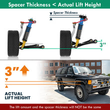 Load image into Gallery viewer, Toyota 4Runner 1984-1995 IFS 4WD 3&quot; Front Leveling Lift Kit Black + Differential Drop &amp; Sway Bar Drop Brackets
