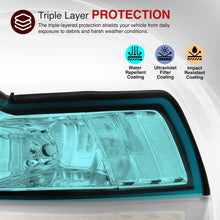 Load image into Gallery viewer, Ford Mustang 1999-2004 Factory Style Headlights Chrome Housing Clear Len Clear Reflector
