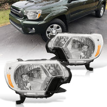 Load image into Gallery viewer, Toyota Tacoma 2012-2015 Factory Style Headlights Chrome Housing Clear Len Amber Reflector
