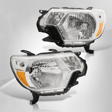 Load image into Gallery viewer, Toyota Tacoma 2012-2015 Factory Style Headlights Chrome Housing Clear Len Amber Reflector

