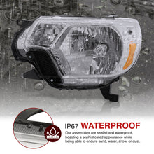 Load image into Gallery viewer, Toyota Tacoma 2012-2015 Factory Style Headlights Chrome Housing Clear Len Amber Reflector
