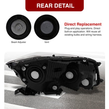 Load image into Gallery viewer, Honda Accord Sedan 2008-2012 Factory Style Headlights Black Housing Clear Len Clear Reflector
