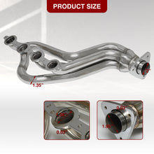 Load image into Gallery viewer, Chevrolet Silverado 1500 1999-2006 / Avalanche 1500 2002-2005 / Suburban 1500 2000-2004 / Tahoe 2000-2004 / GMC Sierra 1999-2006 / Yukon 2001-2004 / Yukon XL 2001-2004 Stainless Steel Long Tube Exhaust Header + Resonated Y-Pipe

