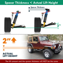 Load image into Gallery viewer, Jeep Wrangler TJ 1997-2006 2&quot; Front 2&quot; Rear Lift Kit Spacer Black
