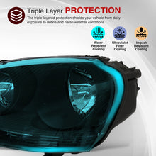 Load image into Gallery viewer, Volkswagen Golf 2006-2008 / Rabbit 2006-2008 / Jetta 2006-2010 Factory Style Headlights Black Housing Clear Len Clear Reflector (Halogen Models Only)
