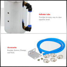 Load image into Gallery viewer, Universal 350ML Cylinder Oil Catch Can Tank Reservoir Kit 7.3&quot;x4.2&quot;x4.2&quot; Chrome
