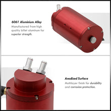 Load image into Gallery viewer, Universal 350ML Cylinder Engine Oil Catch Can Tank Reservoir 7.3&quot;x4.2&quot;x4.2&quot; Red
