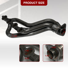 Load image into Gallery viewer, Chevrolet Silverado 1500 1999-2006 / Avalanche 1500 2002-2005 / Suburban 1500 2000-2004 / Tahoe 2000-2004 / GMC Sierra 1999-2006 / Yukon 2001-2004 / Yukon XL 2001-2004 Stainless Steel Long Tube Exhaust Header Black + Resonated Y-Pipe
