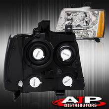 Load image into Gallery viewer, Chevrolet Suburban 2007-2014 / Tahoe 2007-2014 / Avalanche 2007-2013 Factory Style Headlights Chrome Housing Clear Len Amber Reflector
