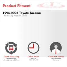 Load image into Gallery viewer, Toyota Tacoma 1995-2004 (6 Lug) 3&quot; Front 2&quot; Rear Leveling Lift Kit Black
