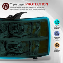 Load image into Gallery viewer, Chevrolet Silverado 2007-2013 Factory Style Headlights Chrome Housing Smoke Len Amber Reflector
