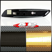 Load image into Gallery viewer, BMW 3 Series E60 E61 E82 E88 E90 E91 E92 E93 (Non-M3 Models) 2004-2010 Front Amber Sequential LED Side Marker Lights Smoke Len + 3D Carbon Finishes (F10 Style)
