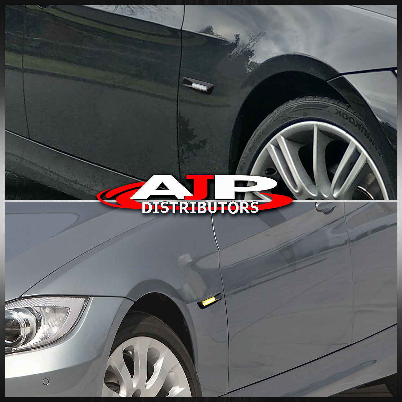 thumbnail image 2 of IJDMTOY Euro Dark Smoked Lens Side Markers For BMW E90/E91 3 Series (2009-2012) 2 of 3