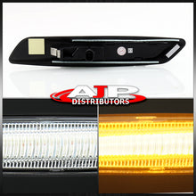 Load image into Gallery viewer, BMW 3 Series E60 E61 E82 E88 E90 E91 E92 E93 (Non-M3 Models) 2004-2010 Front Amber Sequential LED Side Marker Lights Clear Len + 3D Black Chrome Finishes (F10 Style)
