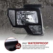 Load image into Gallery viewer, Ford F150 2009-2014 Factory Style Headlights Black Housing Clear Len Clear Reflector (Halogen Models Only)
