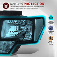 Load image into Gallery viewer, Ford F150 2009-2014 Factory Style Headlights Black Housing Clear Len Clear Reflector (Halogen Models Only)
