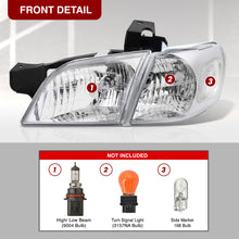Load image into Gallery viewer, Chevrolet Venture 1997-2005 Factory Style Headlights Chrome Housing Clear Len Clear Reflector
