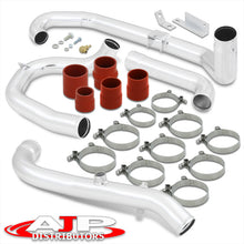Load image into Gallery viewer, Mitsubishi Lancer Evo I II III 1993-1996 Bolt-On Aluminum Polished Piping Kit + Red Couplers
