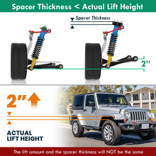 Load image into Gallery viewer, Jeep Wrangler JK 2007-2018 2&quot; Front 2&quot; Rear Leveling Lift Kit Black with Shock Extenders
