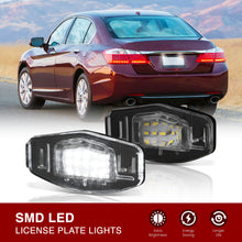 Load image into Gallery viewer, Acura MDX RL TL TSX / Honda Accord Civic Odyssey White SMD LED License Plate Lights Clear Len
