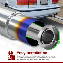 Load image into Gallery viewer, Universal 3.5&quot; N1 Catback Exhaust Muffler Tip Silencer
