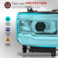 Load image into Gallery viewer, GMC Sierra 1500 2014-2018 / Sierra 2500HD 3500HD 2015-2019 Factory Style Projector Headlights Chrome Housing Clear Len Clear Reflector (Halogen Models Only)
