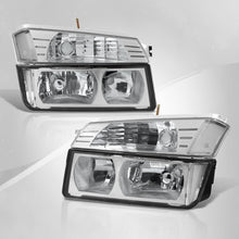 Load image into Gallery viewer, Chevrolet Avalanche (Plastic Body Cladding Models Only) 2002-2006 Factory Style Headlights + Bumpers Chrome Housing Clear Len Clear Reflector
