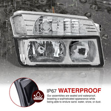 Load image into Gallery viewer, Chevrolet Avalanche (Plastic Body Cladding Models Only) 2002-2006 Factory Style Headlights + Bumpers Chrome Housing Clear Len Clear Reflector
