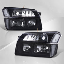Load image into Gallery viewer, Chevrolet Avalanche (Plastic Body Cladding Models Only) 2002-2006 Factory Style Headlights + Bumpers Black Housing Clear Len Clear Reflector
