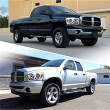 Load image into Gallery viewer, Dodge Ram 1500 2006-2008 / Ram 2500 3500 2006-2009 Factory Style Headlights Chrome Housing Clear Len Amber Reflector
