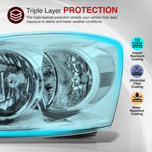 Load image into Gallery viewer, Dodge Ram 1500 2006-2008 / Ram 2500 3500 2006-2009 Factory Style Headlights Chrome Housing Clear Len Clear Reflector
