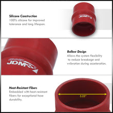 Load image into Gallery viewer, 3.25" Straight Bellow Silicone Coupler Red
