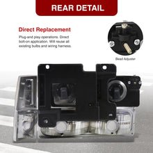 Load image into Gallery viewer, GMC C/K 1500 2500 3500 1994-2000 Factory Style Headlights + Bumpers + Corners Chrome Housing Clear Len Clear Reflector
