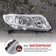 Load image into Gallery viewer, Honda Civic Sedan 2012-2015 / Honda Civic Coupe 2012-2013 Factory Style Headlights Chrome Housing Clear Len Clear Reflector
