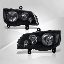 Load image into Gallery viewer, Chrysler Town &amp; Country 2008-2016 / Dodge Grand Caravan 2011-2019 Factory Style Headlights Black Housing Clear Len Clear Reflector (Halogen Models Only)
