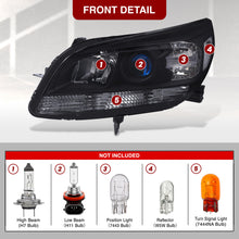 Load image into Gallery viewer, Chevrolet Malibu 2013-2015 Factory Style Headlights Black Housing Clear Len Clear Reflector (Halogen Models Only)
