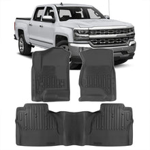 Load image into Gallery viewer, Chevrolet Silverado 1500 2014-2018 / Silverado 2500HD 3500HD 2015-2019 / GMC Sierra 1500 2014-2018 / Sierra 2500HD 3500HD 2015-2019 All Weather Guard 3D Floor Mat Liner (Crew Cab Models Only)
