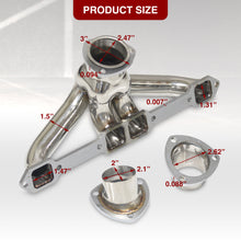 Load image into Gallery viewer, Chrysler Dodge Plymouth Mopar 383-440 Big Block BB V8 1959-1978 Stainless Steel Shorty Exhaust Header
