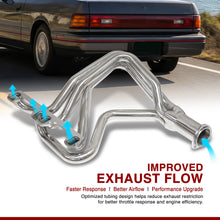 Load image into Gallery viewer, Chrysler Dodge Plymouth Mopar 318 340 360 Small Block SB 5.2L 5.9L 1972-1991 Stainless Steel Long Tube Exhaust Header

