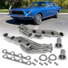 Load image into Gallery viewer, Ford Mustang 260-302 4.3L 4.7L 5.0L V8 1964-1977 Stainless Steel Shorty Exhaust Header
