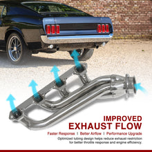 Load image into Gallery viewer, Ford Mustang 260-302 4.3L 4.7L 5.0L V8 1964-1977 Stainless Steel Shorty Exhaust Header
