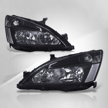 Load image into Gallery viewer, Honda Accord 2003-2007 Factory Style Headlights Black Housing Clear Len Clear Reflector
