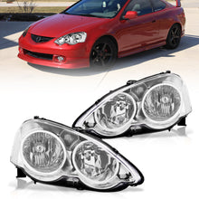 Load image into Gallery viewer, Acura RSX 2002-2004 Factory Style Headlights Chrome Housing Clear Len Clear Reflector
